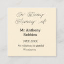 Search for memory business cards In loving memory of