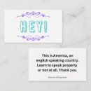 Search for foreign business cards English