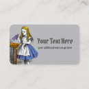 Search for alice in wonderland business cards Illustration
