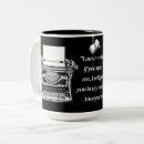 Recherche de machine écrire vintage tasses Noir et blanc