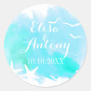 Search for watercolor splash wedding stickers Blue