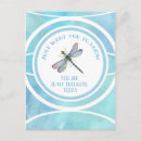 Recherche de libellule bleue cartes postales Vert
