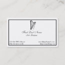 Search for harp business cards Elegant