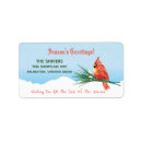Search for male cardinal return address labels Snow