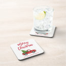 Search for vintage truck coasters Merry christmas