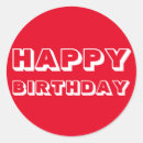Search for red happy birthday stickers Modern