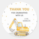 Search for construction invitation stickers Bull dozer