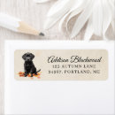 Search for black lab return address labels Dog lover