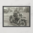 Recherche de motos vintages cartes postales Harley