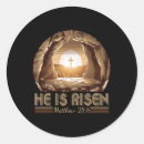 Search for empty round stickers He is risen