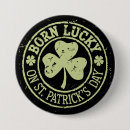 Search for lucky shamrock clover buttons Leprechaun