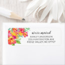 Search for tropical flower return address labels Beach