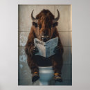 Recherche de drôle salle de bain art Impression d'animal drôle