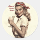 Search for 1950s girl stickers Retro