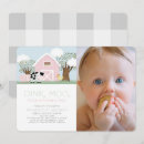 Search for barn 1st birthday invitations Farm animals