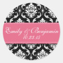 Search for black white pink wedding stickers Groom