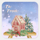 Search for gingerbread house stickers Snow