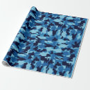 Recherche de camouflage bleu papier cadeau Motif de camouflage