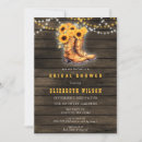 Search for western boots bridal shower invitations Barn wood