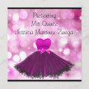 Search for black white silver quinceanera invitations Girly