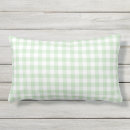 Search for green check pillows Gingham