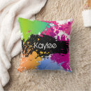 Search for paint splatter pillows Girly