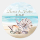 Search for seashell wedding stickers Coastal