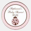 Search for pink ladybug birthday party stickers Girl