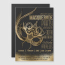 Search for black and gold masquerade party invitations Simple