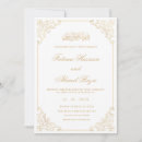 Search for elegant white and gold wedding invitations Together with their families