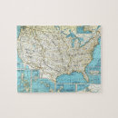 Search for united states map puzzles Vintage