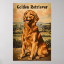 Search for golden retriever art Vintage