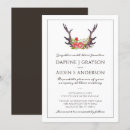 Search for floral antler wedding invitations Modern