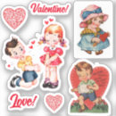 Search for vintage valentine stickers Retro