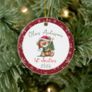 Search for teddy ornaments First christmas keepsake