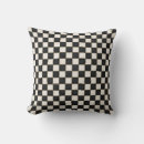Recherche de damier noir et blanc coussins Rétro