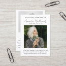 Search for keepsake chubby business cards Funeral