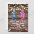 Recherche de cowboy gender reveal invitations Il ou elle