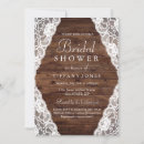 Search for vintage lace bridal shower invitations Wood