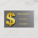 Search for financial advisor business cards Money