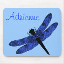 Recherche de libellule bleue tapis souris Jolie