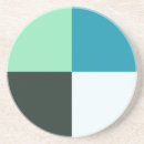Recherche de bleu turquoise dessous de verres Géométrique