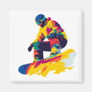 Search for snowboarder magnets Illustration