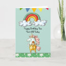 Recherche de de deux ans anniversaire cartes Licorne