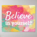 Search for believe in yourself posters Watercolor
