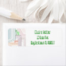 Search for pink and purple return address labels Orange