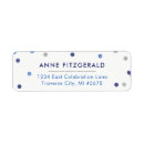 Search for silver confetti return address labels Blue