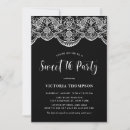 Search for black white sweet 16 invitations Lace