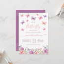 Search for pink and purple baby shower invitations Watercolor floral