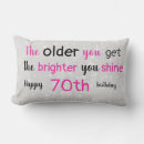 Search for 70th birthday pillows Unique